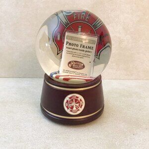San Francisco Music Box photo frame Water Globe My American Hero Fire Dept
